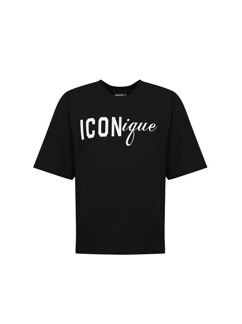 T-shirt ICONique Loose Fit in cotone con stampa DSQUARED2 | S78GD0121 D20033900
